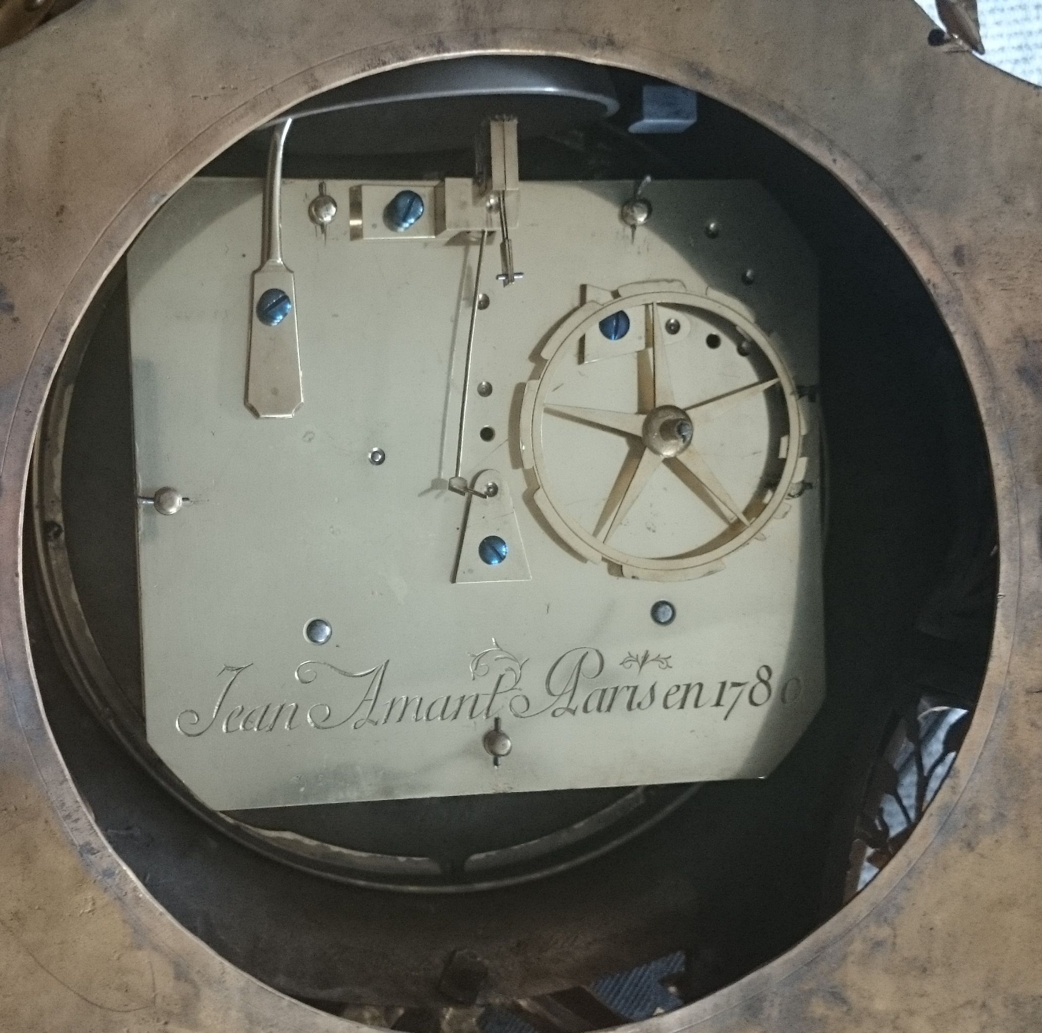 Louis Seize Carteluhr  Uhrwerk